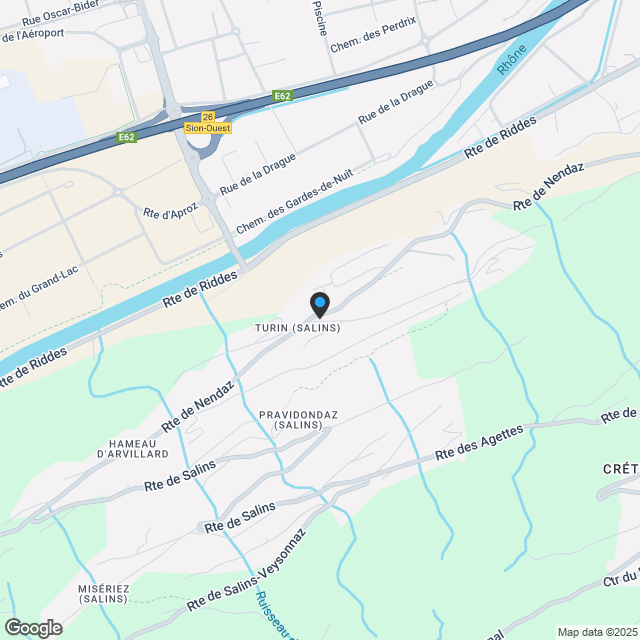 2.5 pièces avec grande terrasse - Proche du centre de Sion - Karte