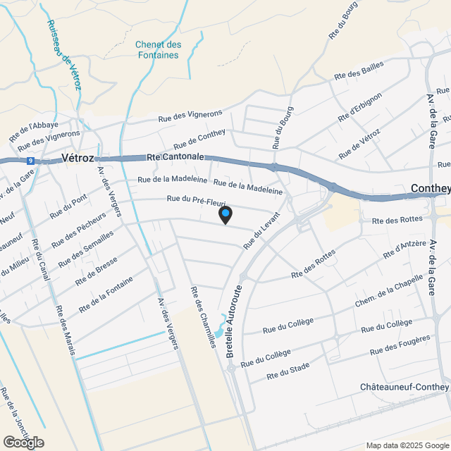 Prachtvolles Architekten-Einfamilienhaus in Vétroz - Karte