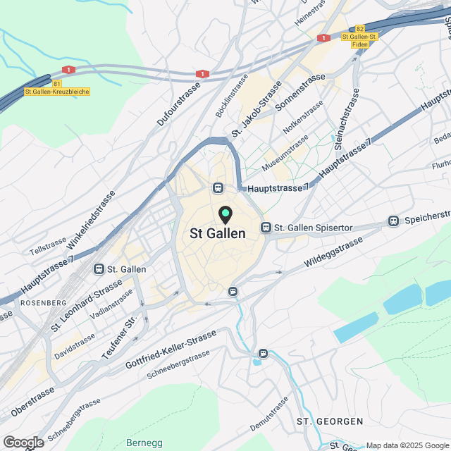 Exklusive Erstvermietung nach Sanierung in der Altstadt St. Gallen - Karte