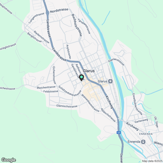 Moderne 2.5-Zimmer-Wohnung im Herzen von Glarus - Karte