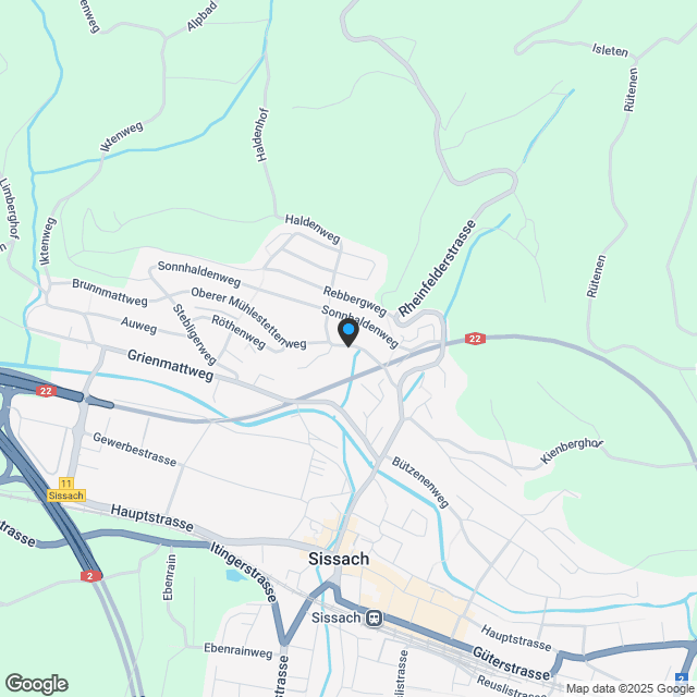 Sonne, Holz & Wasser - Ruhiges Attika-Wohnen am idyllischen Böschmattbächlein - Karte