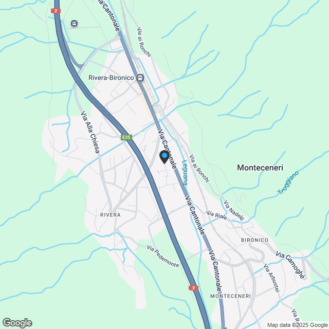 locali con giardino in costruzione a Rivera - Karte