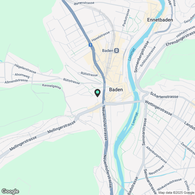 Ihre neue Loftwohnung mit über 70m2 im Herzen von Baden - Karte