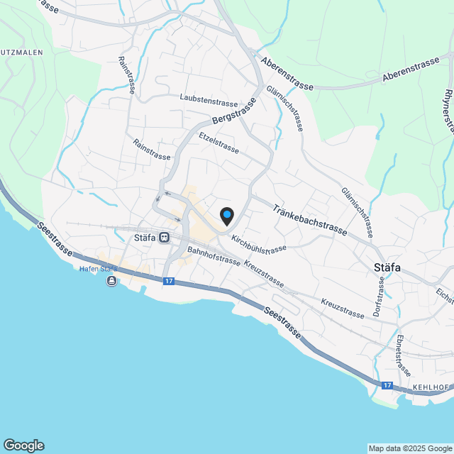 Exklusive 4.5 Zimmer Gartenwohnung mit Seesicht an bester Lage in Stäfa - Karte