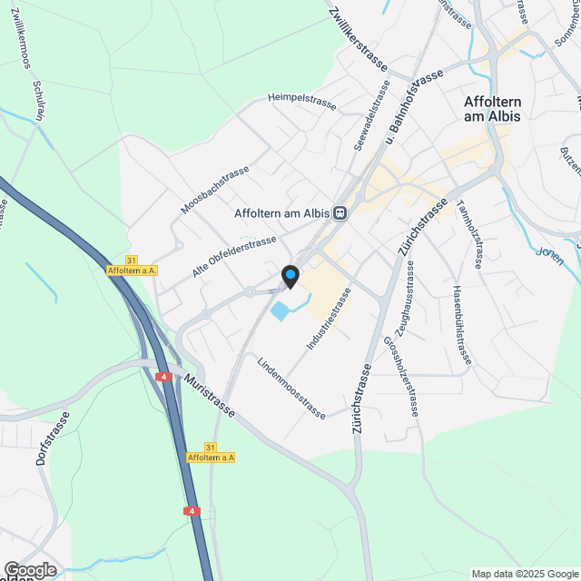 Attraktive Eigentumswohnung direkt am Stadtpark Brauiweiher in Affoltern a. A. - Karte