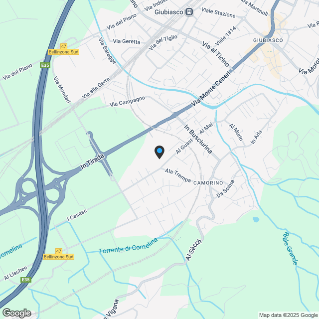 Neue 4.5-Zimmer-Wohnungen mit freier Sicht, Al Guast 23 in Camorino - Karte