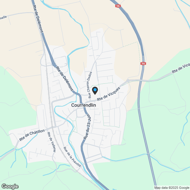 Attique - Appartement (5.5 pces) au calme et au coeur du village - Courrendlin - Karte