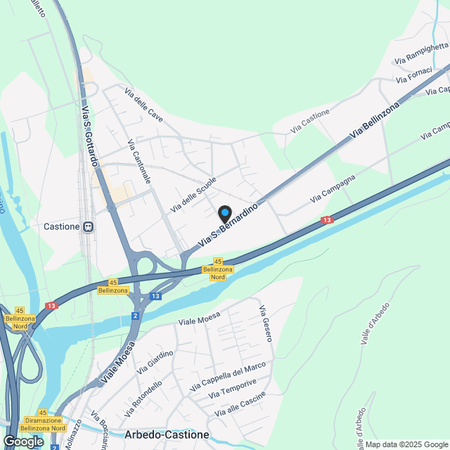 Modernes 3.5-Zimmer-Wohnung mit großem Garten in Arbedo Castione - Karte