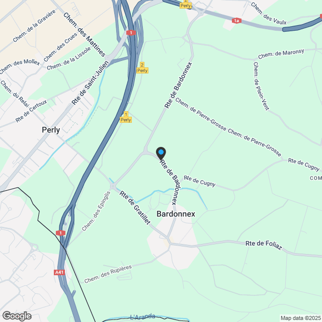 Entwicklung von 15 Wohnungen im Herzen der Genfer Landschaft - Karte