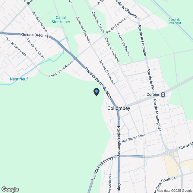 Collombey, neues Projekt einer 5.5-Zimmer-Villa - Karte