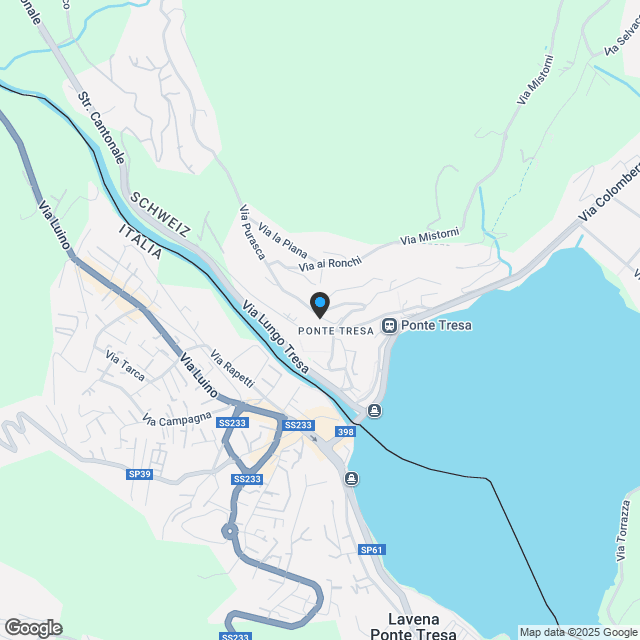 Moderne 2.5-Zimmer-Wohnung mit Panoramablick auf den See in Tresa - Karte