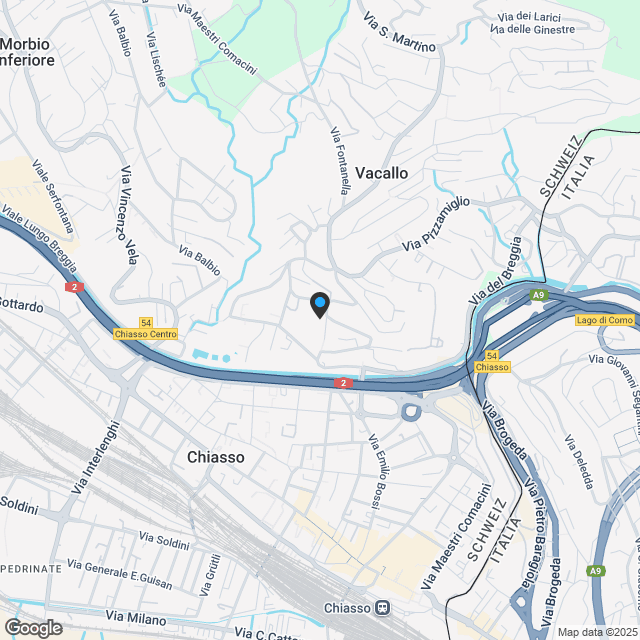 Dachwohnung in neuer Bauweise in Vacallo - Karte