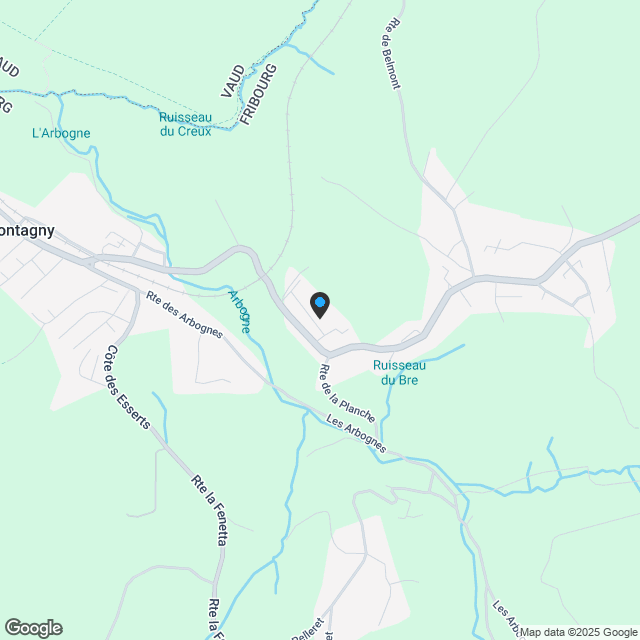 Zu verkaufen 3.5-Zimmer-Dachwohnung in Montagny-la-Ville (FR) - Karte