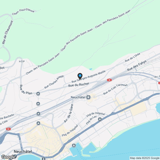 Matile Vue - Neue Promotion in Neuchâtel - Bau 2025/2026 - Karte