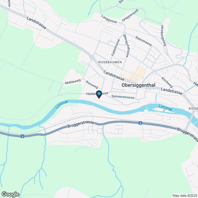 Exklusives Wohnen mit Blick auf die Limmat in Nussbaumen - Karte