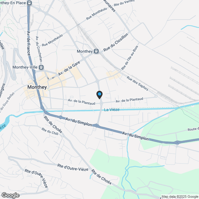 Zu verkaufen in Monthey, 3,5 Zimmer 104m2 4. Stock - Karte