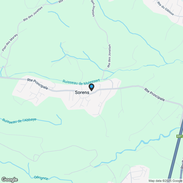 Geräumiges Dreifamilienhaus mit 5.5 Zimmern in Sorens - Karte