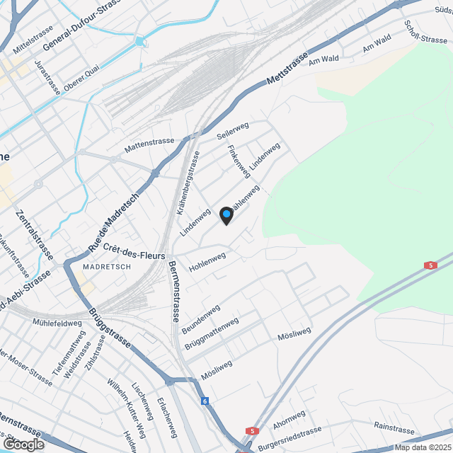 Neue Überbauung "Waldegg" in Biel/Bienne - Karte