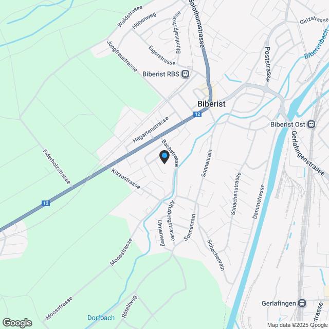 Exklusive 2.5 Zimmer-Gartenwohnung in Biberist - Karte