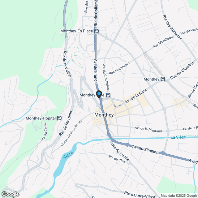 Wohnung 3.5 Zimmer (vermietet) in Monthey für Investition - Karte
