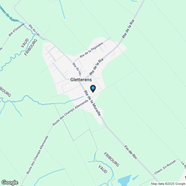 Prächtige individuelle Villen in der Nähe des Sees und der Annehmlichkeiten in Gletterens - Karte