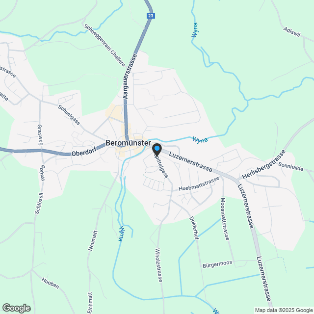 Grosszügige 3.5 Zimmer Etagenwohnung in Beromünster - Karte