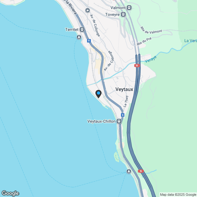 Prächtige Villa am See zum Verkauf in Veytaux-Montreux, Schweiz - Karte