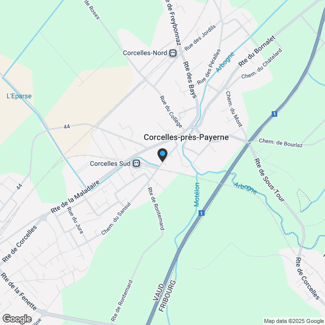 Neue 2.5-Zimmer-Wohnung in Corcelles-près-Payerne - Karte