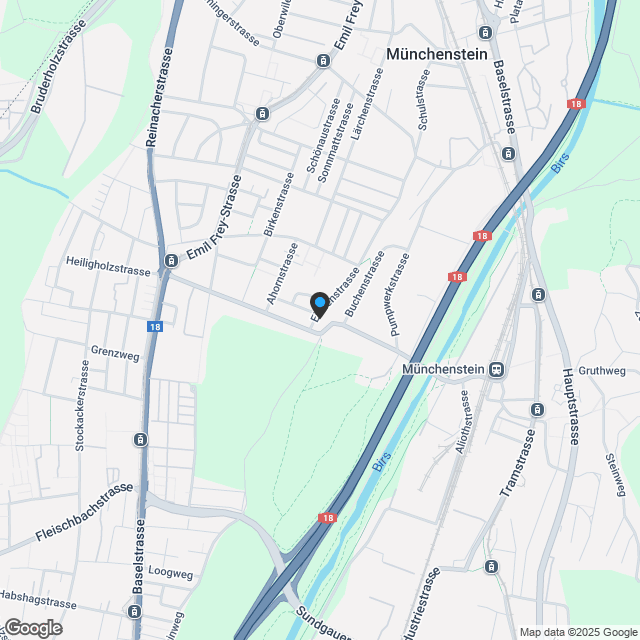 Neubauprojekt Eichenstrasse Münchenstein - Karte