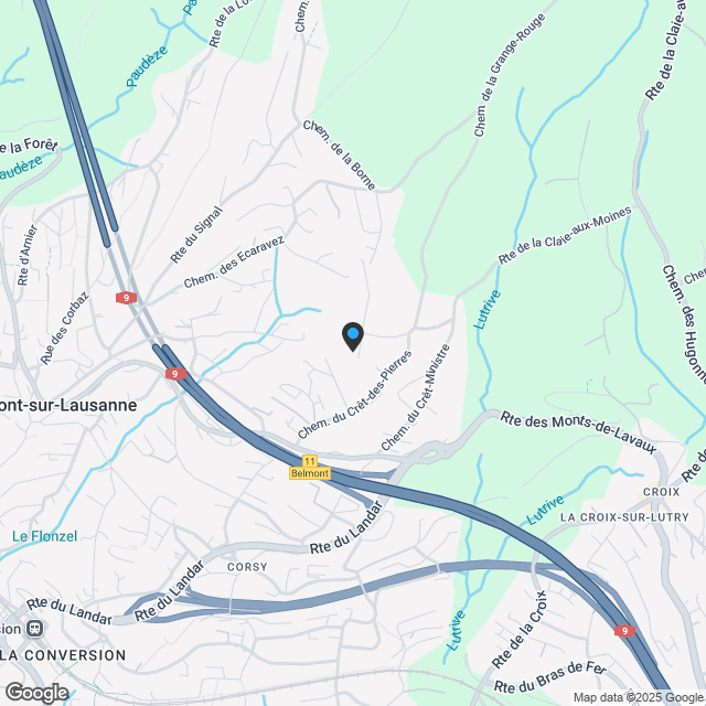 Letztes Grundstück in Lutry: 3,5 Zimmer mit Panoramablick auf den See - Karte