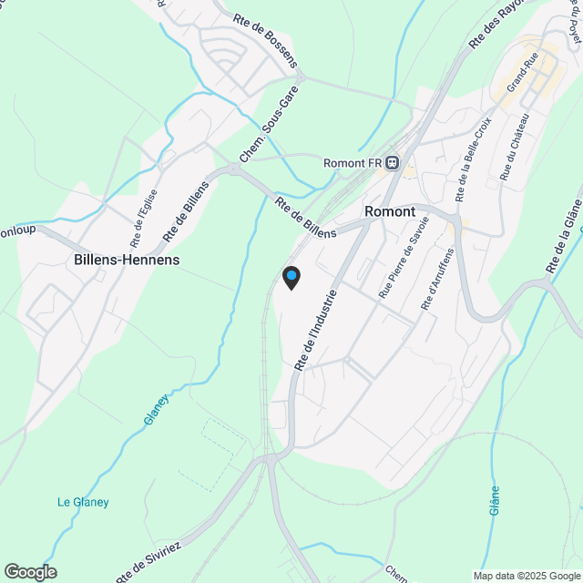 Großes 2.5-Zimmer-Appartement mit Südwest-Ausrichtung und Blick auf Billens - Karte