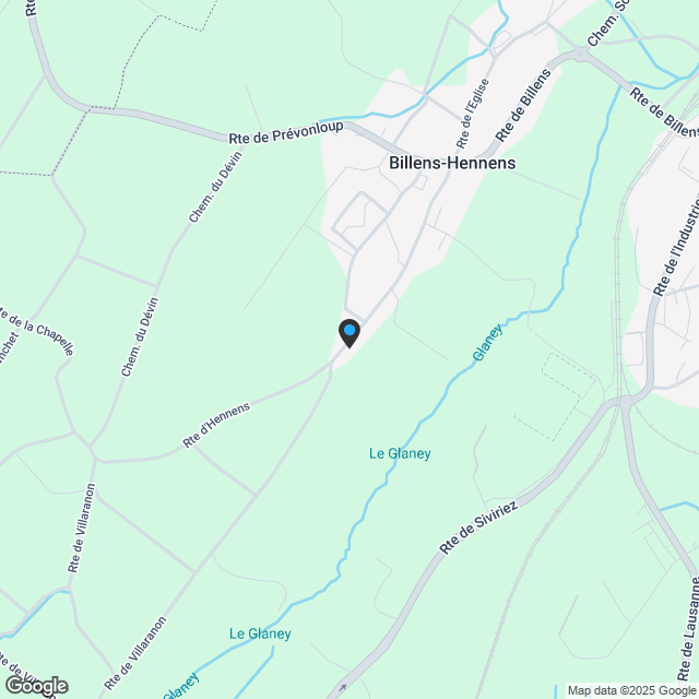 4 moderne Villen mit Abstand, nahe Romont - Karte