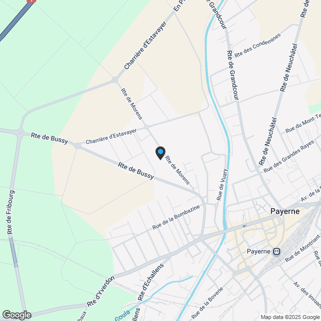 Neue Reihenhaus-Villa in einem historischen Weiler in der Broye - Karte