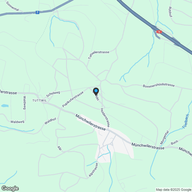 Zu verkaufen in 9546 Tuttwil bei Wängi, neues freistehendes 6½ Zi.-EFH, mit Doppelgarage, an ruhiger, sonniger Lage /Massivbau ! - Karte