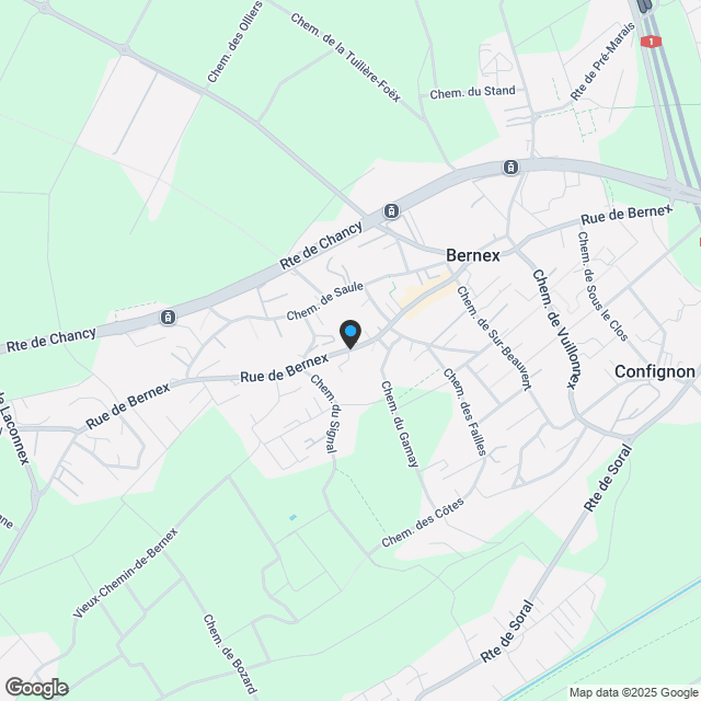 Verkaufsförderung "Les Ecureuils" zwischen Stadt und Land in Bernex - Karte