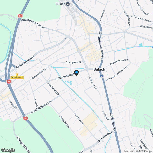Neubau Eigentumswohnungen in Bülach - Karte