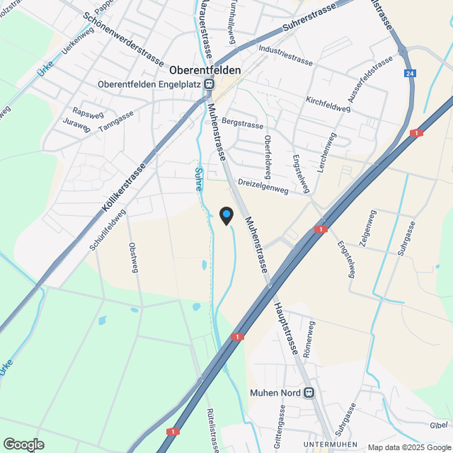 Spielend leicht Wohnen mit Freizeitanschluss in Oberentfelden - Karte