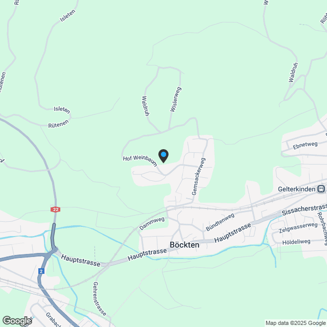 4.5-Zimmer Wohnung im 1. Obergeschoss, 122 m² Wohnfläche + Balkon zur Gartenseite mit Sicht auf die Ergolz - Karte