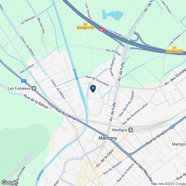 Neue Villa - 190 m2 und 735 m3 - 3 Parkplätze - Martigny - Karte