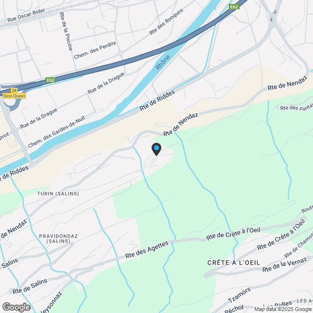 Moderne 2.5-Zimmer-Wohnung mit Balkon in Salins Sion - Karte