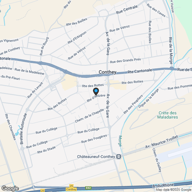 Prächtiges LOFT mit 4 Zimmern Le Palladio in Conthey - Karte