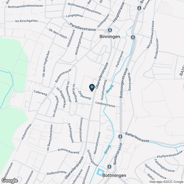 3.5-Zimmer Wohnung an gefragter Wohnlage in Binningen - Karte