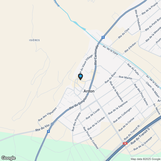 Wohnung 2.5 Zimmer in Ardon - Karte