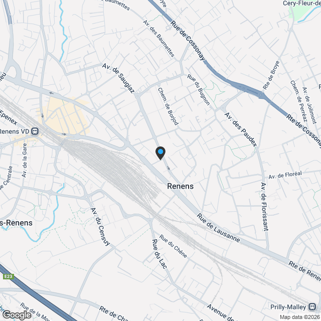 Prächtige 4,5-Zimmer-Wohnung mit Garten in der Nähe von Lausanne - Karte