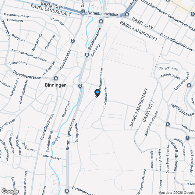 Exklusives, freistehendes 8.5-Zimmer-Einfamilienhaus an Toplage mit Aussicht in Binningen - Karte