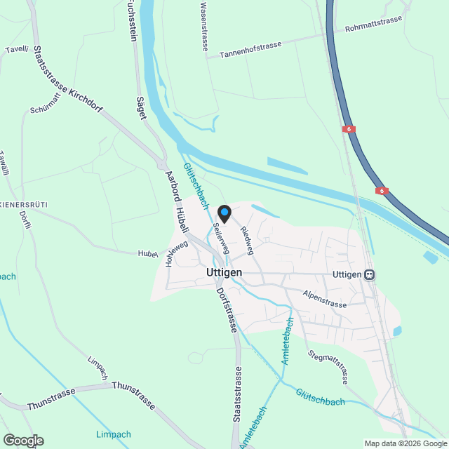 3.5 Zimmer - Eigentumswohnung am Bachweg in Uttigen ... - Karte