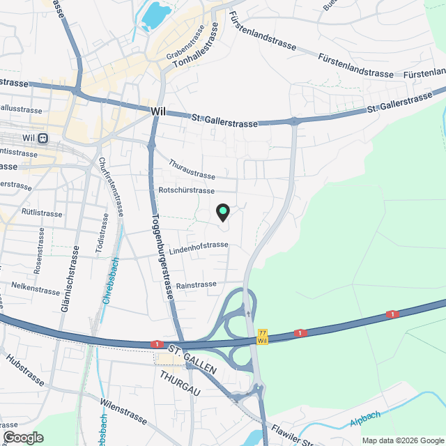 Projektankündigung - Mietwohnungen Buebenloo in Wil - Karte