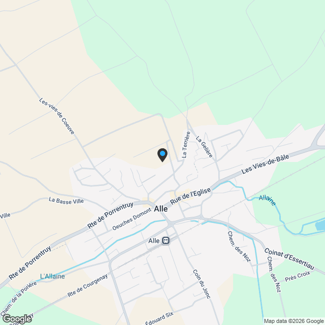 Lumineuse villa individuelle de 6.5 pièces à vendre sur plans à Alle - Karte