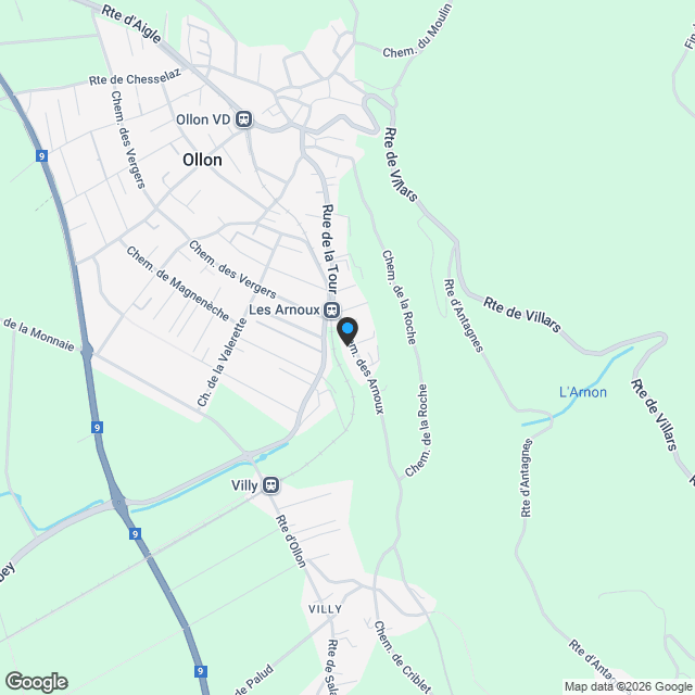 Villa jumelle 6.5 pièces à Ollon VD - Karte