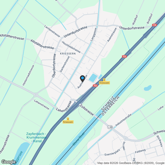 Raum für Leben - Zuhause in Kriessern - Karte